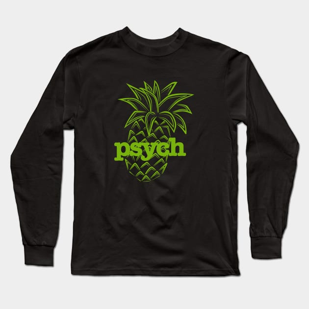 Psych Pineapple Sherpa Long Sleeve T-Shirt by Fauzi ini senggol dong